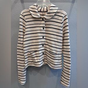 Madewell Striped Button-Up Sweater